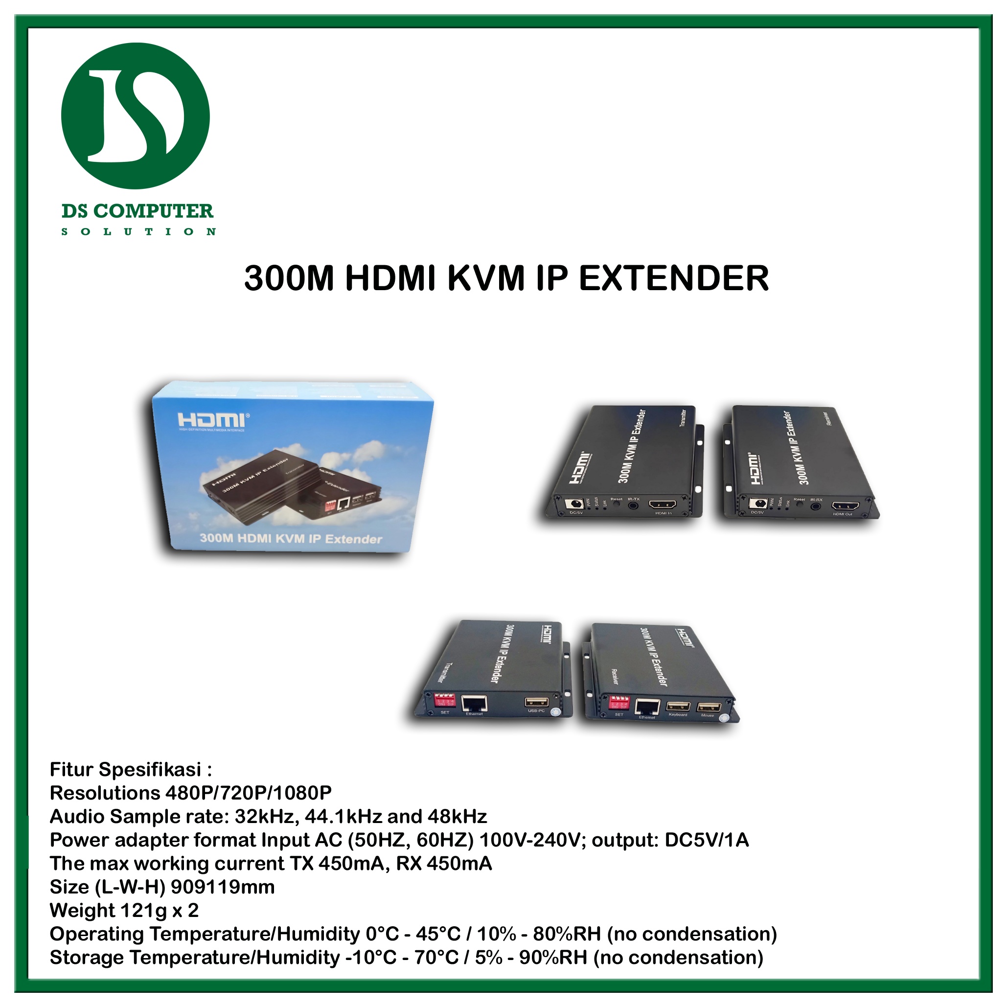 300M HDMI KVM IP EXTENDER