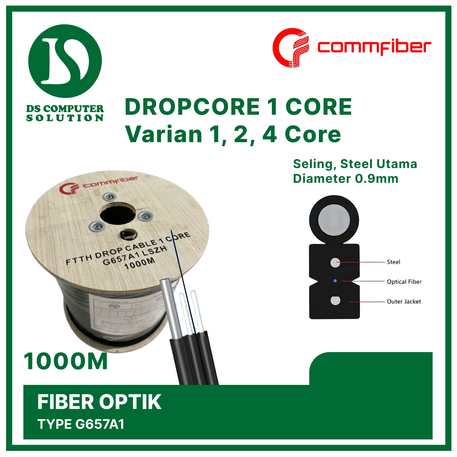 Commfiber - Dropcore 1000 Meter
