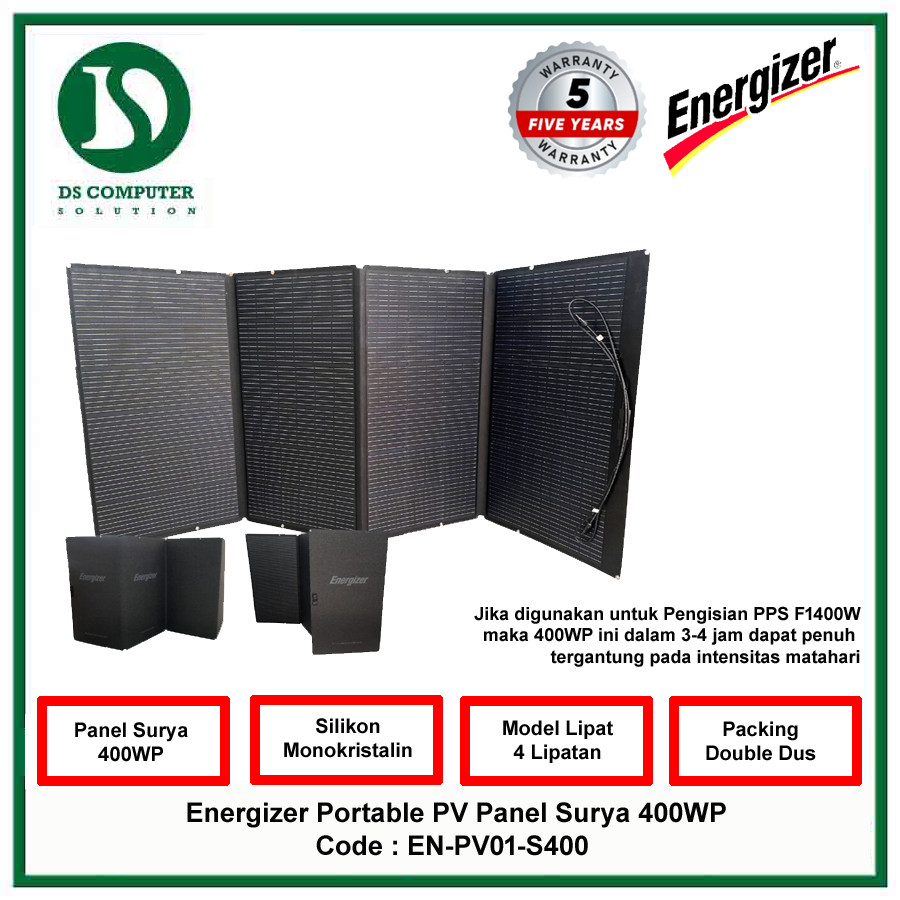 Energizer Portable PV Panel Surya 400WP