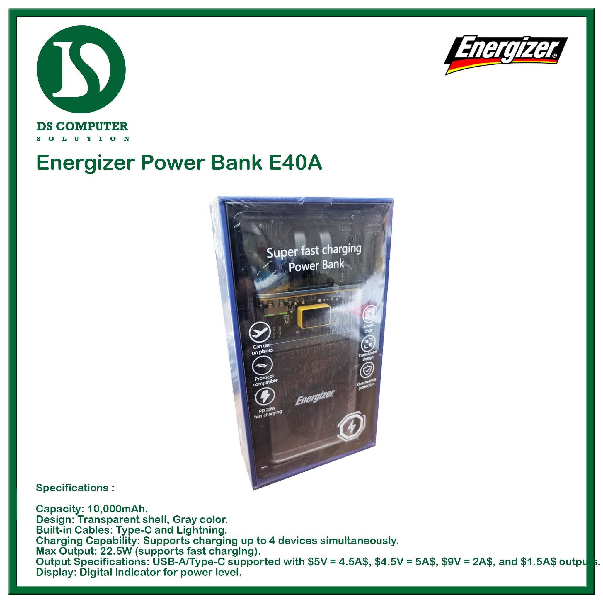 Energizer Power Bank E40A