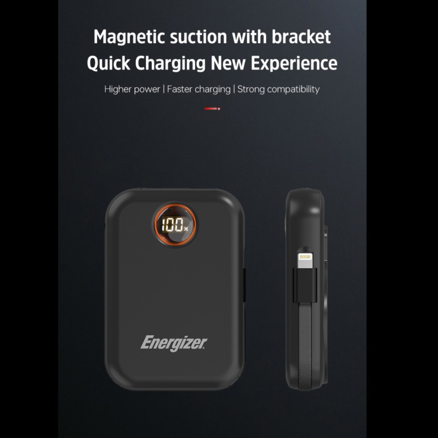 Energizer Powerbank E34 Magnetic Lightning Cable - 10.000mAh
