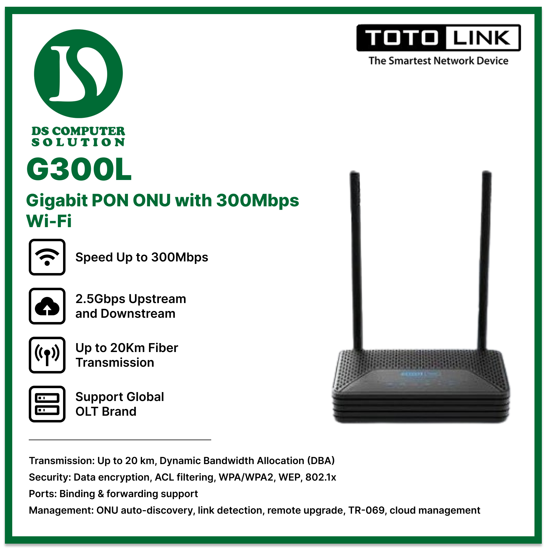 Totolink G300L Router GPON ONU 300Mbps