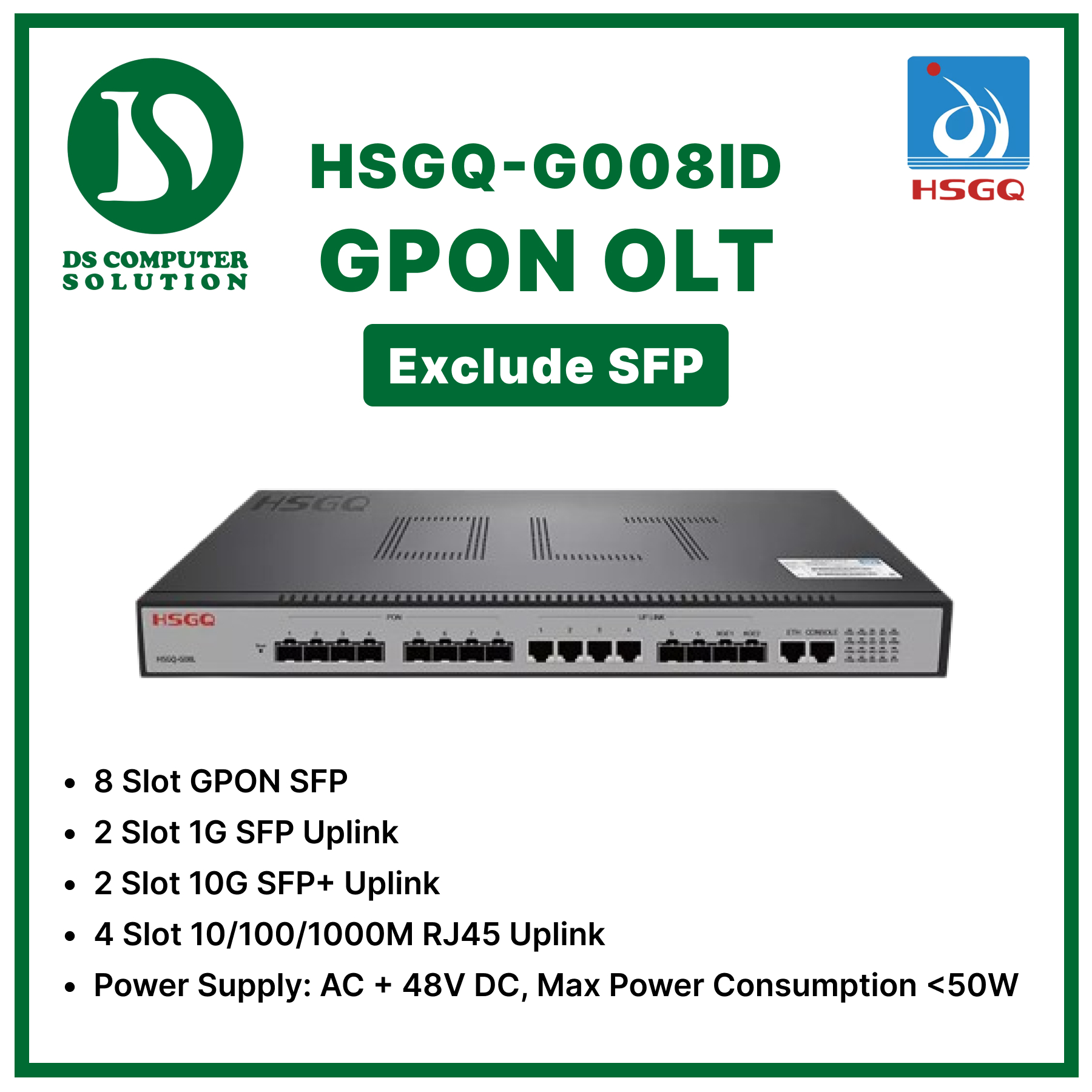 HSGQ G008ID GPON OLT