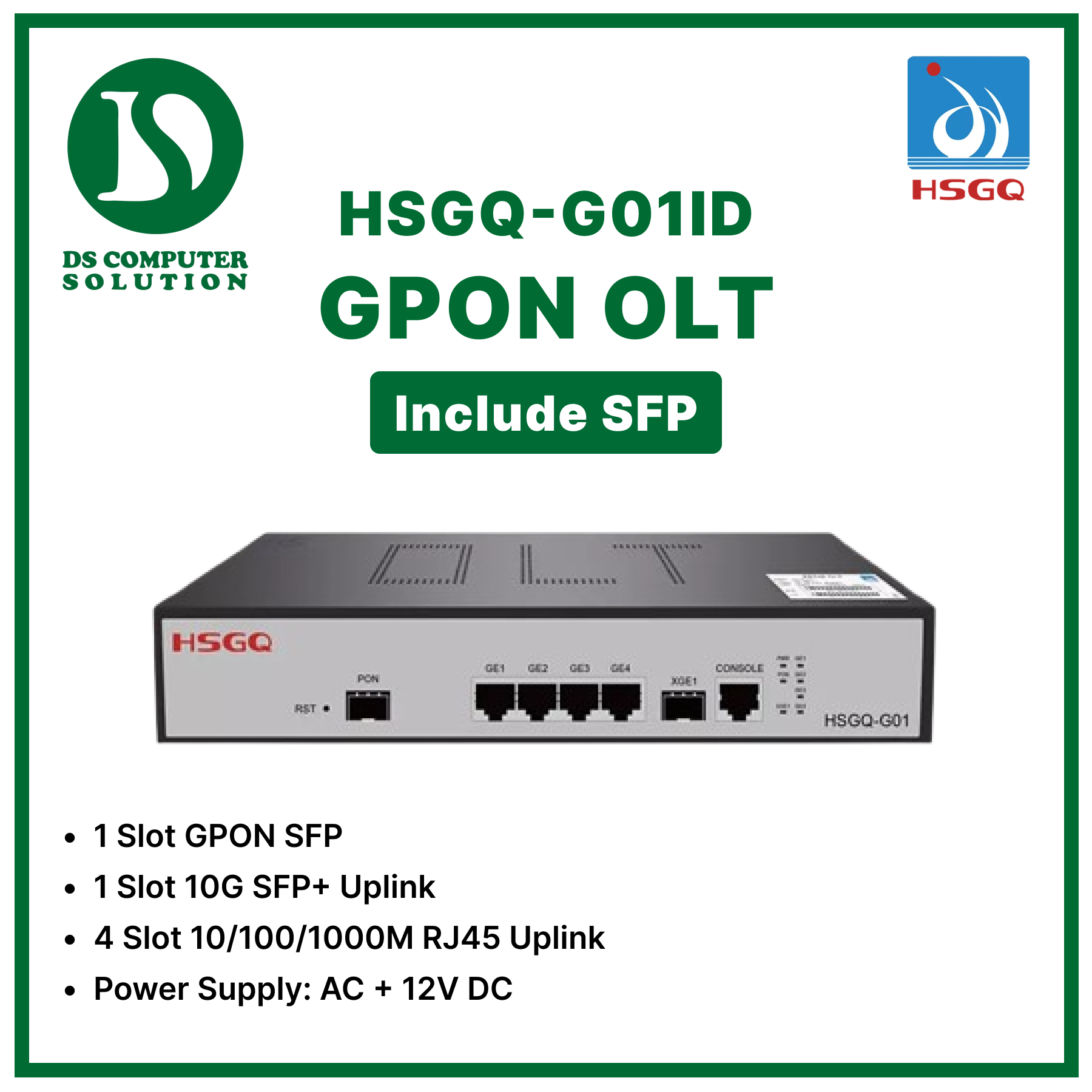 HSGQ G01ID GPON OLT