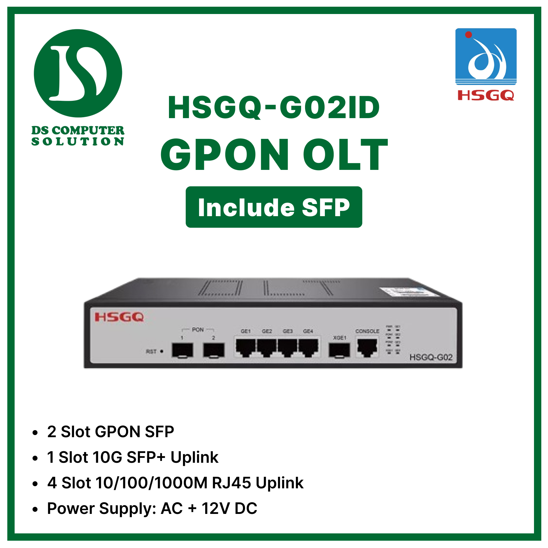 HSGQ G02ID GPON OLT
