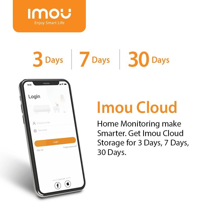 IMOU Cloud Card Storage 24 Jam Rekaman Langganan 1 Bulan 3 Hr PlayBack