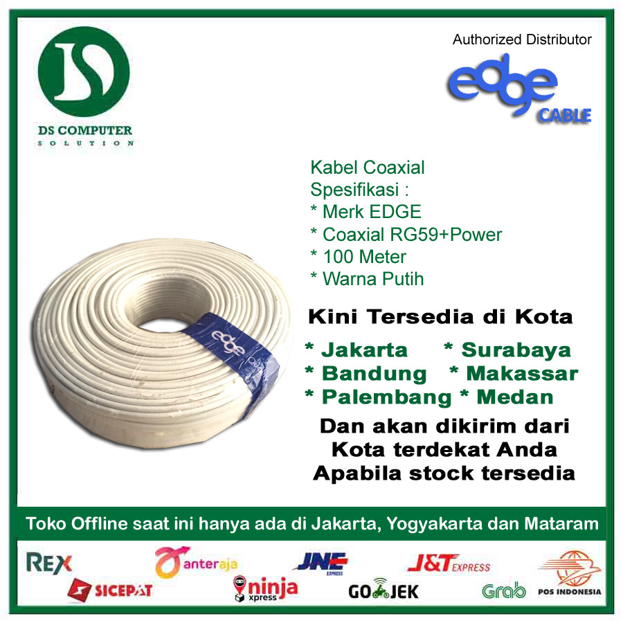 Kabel Coaxial Rg59+Power 100 Meter Kabel CCTV