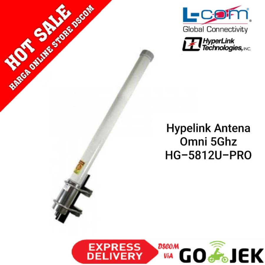L-Com Hyperlink Antena Omni 5.8Ghz 12dbi Siso HG-5812U-PRO