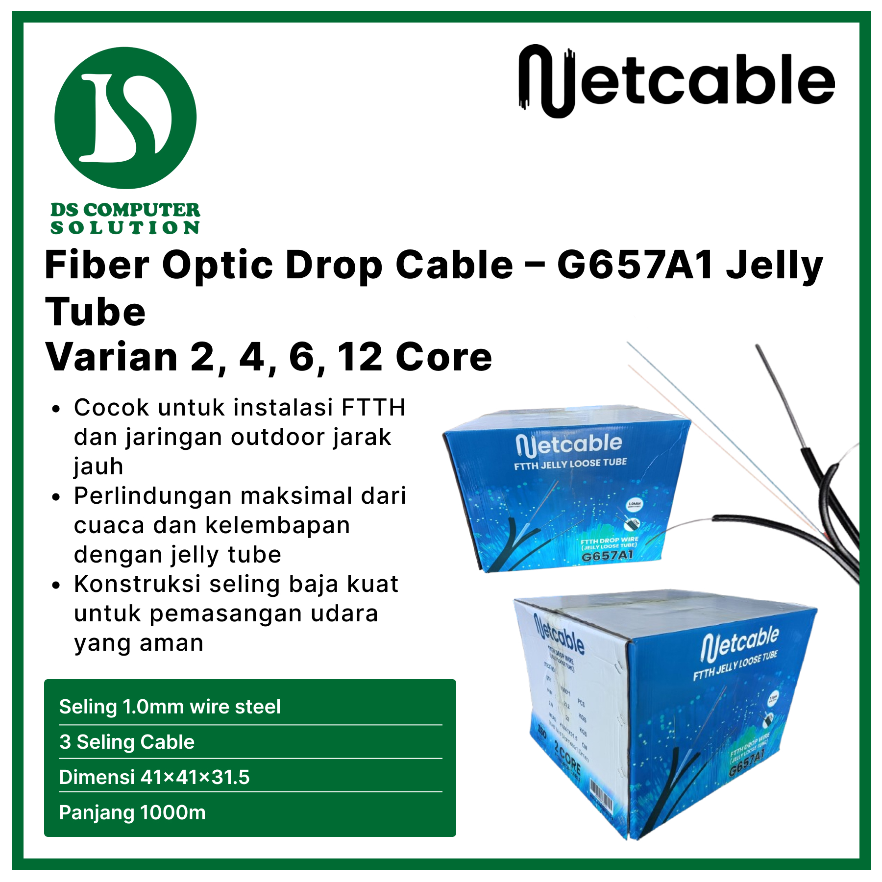 Netcable - Dropcore Jelly Tube 1 KM - G657A1