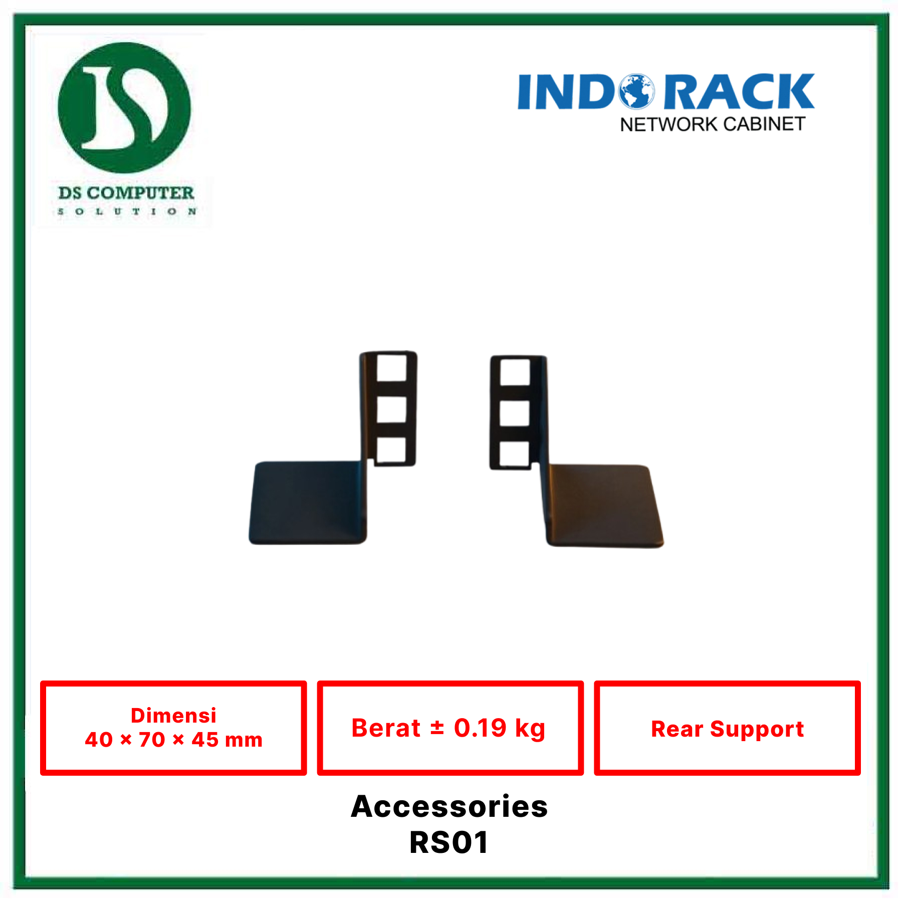 Rear Support 1U Set of 2 RS01