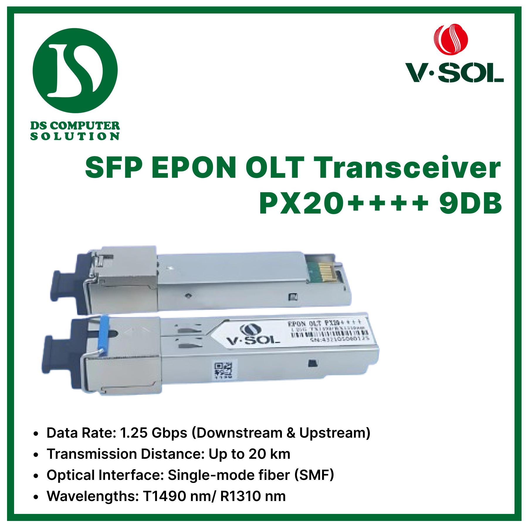 VSOL - SFP EPON OLT Transceiver PX20++++9DB